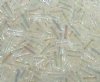 50g of #3 Transparent Crystal AB Glass Bugle Beads